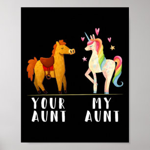 Affiche Votre Tante Ma Tante Funny Niece Tante Unicorne