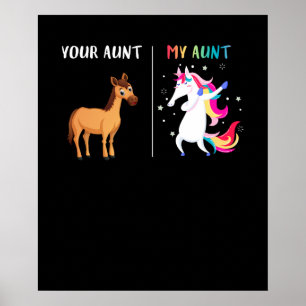 Affiche Votre Tante Ma Tante Funny Niece Tante Unicorne