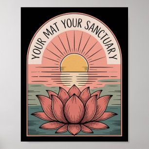 Affiche Votre Tapis Votre Sanctuaire - Pratique de Yoga Fl