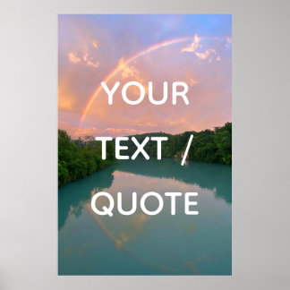 AFFICHE VOTRE TEXTE/ CITATION PERSONNALISÉE SOLEIL COUCHE