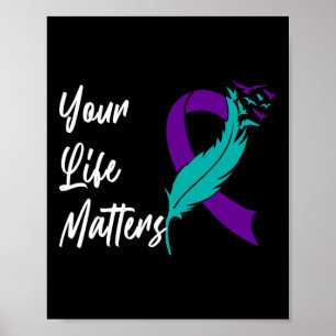 Affiche Votre vie compte Ruban N Sensibilisation au suicid