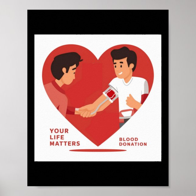 Affiche Votre vie S - Sticker de don de sang (Devant)