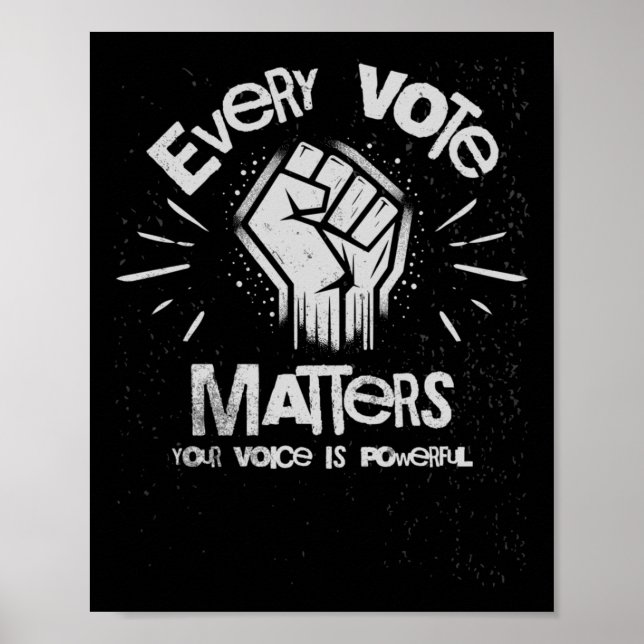 Affiche Votre Voix Est Puissante Sticker Vote1 (Devant)