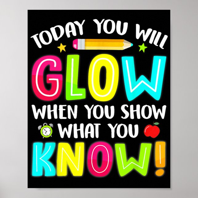 Affiche Vous Allez Glow Fundy Test Test Test Jour Enseigna (Devant)