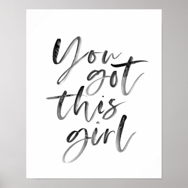 Affiche Vous avez cette fille tirage de typographie noir e (Devant)