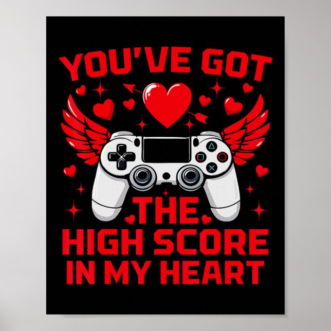 Affiche Vous avez le score élevé dans mon coeur drôle Vale (Devant)