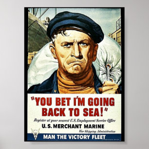 Affiche Vous avez parié que je retourne à la mer !