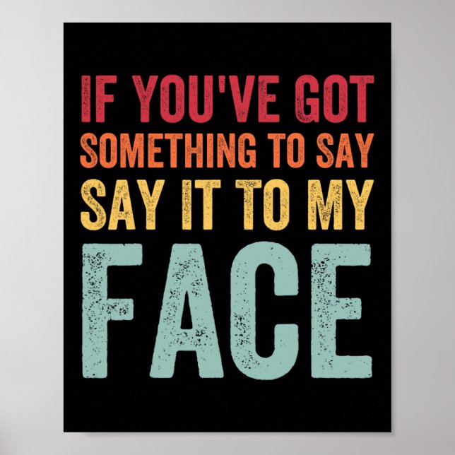 Affiche Vous avez quelque chose à dire à mon visage Kamala (Devant)