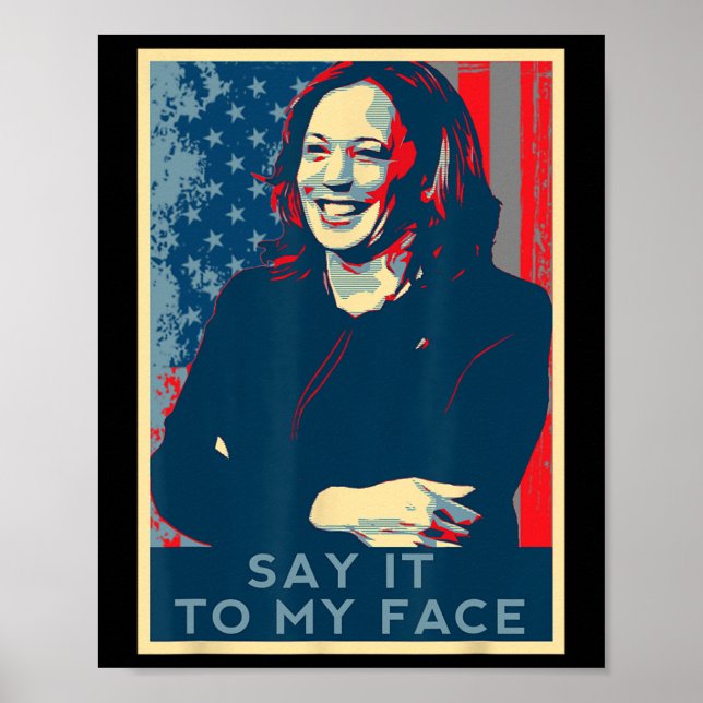 Affiche Vous avez quelque chose à dire à mon visage Kamala (Devant)