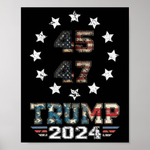 Affiche Vous avez raté deux fois Trump cow-boy occidental 