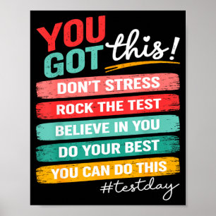 Affiche Vous avez réussi cette journée de test Tests d'éta