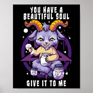 Affiche Vous Avez Une Belle Âme Satanique Baphomet Hallowe