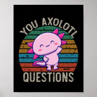 Vous Axolotl Questions Retro 90s Vintage Sunset