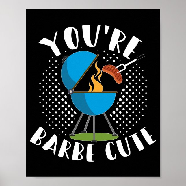 Affiche Vous Barbe Cute Smoker Grill Viande Barbecue (Devant)