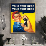 Affiche Vous Chat Le Faire Rosie Chat Lady Feministe<br><div class="desc">You Cat Do It Rosie Cat Lady Feminist Poster - Cette affiche sensationnelle a un design basé sur l'uber cool "We Can Do It!" Affiche de propagande américaine. Associé à Rosie le Riveter, qui a contribué au mouvement des femmes dans la main-d'oeuvre industrielle rémunérée pendant la Seconde Guerre mondiale. Cette...</div>