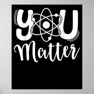 Affiche Vous comptez Professeur de sciences Chimie Biologi