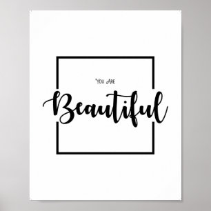 Affiche Vous Êtes Beaux, Citation Fille, Décor Mural