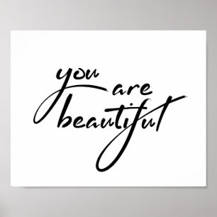 Affiche Vous êtes belle citation de MotivationalTypography