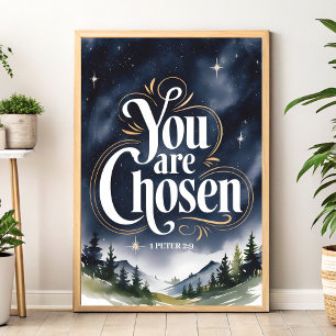 Affiche Vous êtes choisi - Christian Wall Art pour les fem