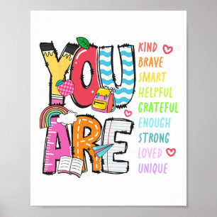 Affiche Vous êtes gentil courageux intelligent serviable a