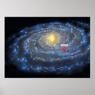 Affiche Vous êtes ici : Carte Milky Way