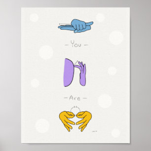 Affiche Vous êtes intelligent Quote de film ASL important