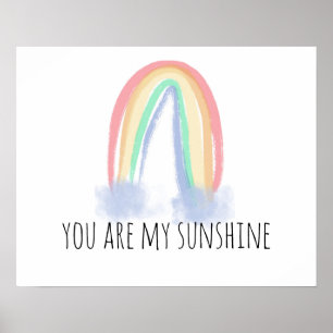 Affiche Vous êtes mon eau de soleil arc-en-ciel peint à l'