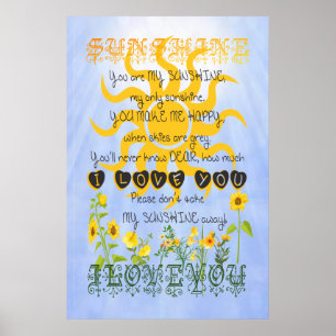 Affiche Vous êtes mon soleil