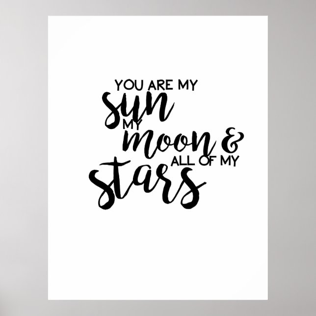 Affiche Vous êtes mon Soleil ma Lune et toutes mes Étoiles (Devant)