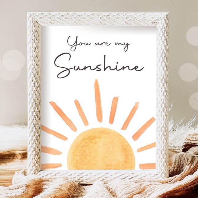 Affiche Vous Êtes Mon Sunshine Boho Little Sunshine Annive (Créateur téléchargé)
