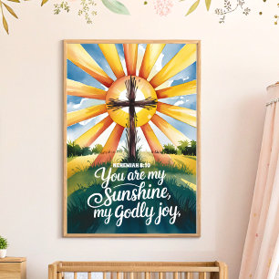 Affiche Vous Êtes Mon Sunshine Christian Nursery Wall Art