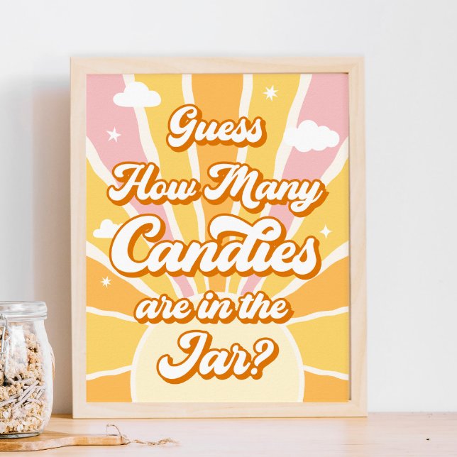 Affiche Vous êtes mon Sunshine Devinez combien de bonbons  (Créateur téléchargé)