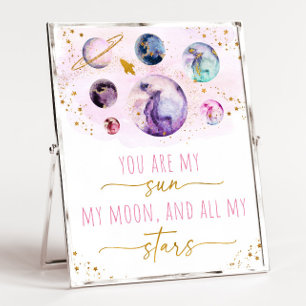 Affiche Vous Êtes My Sun Moon Stars Space Rose & Gold