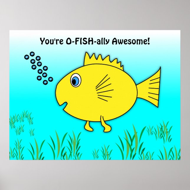 Affiche Vous Êtes Officiellement Poisson-O-Poisson Awesome (Devant)