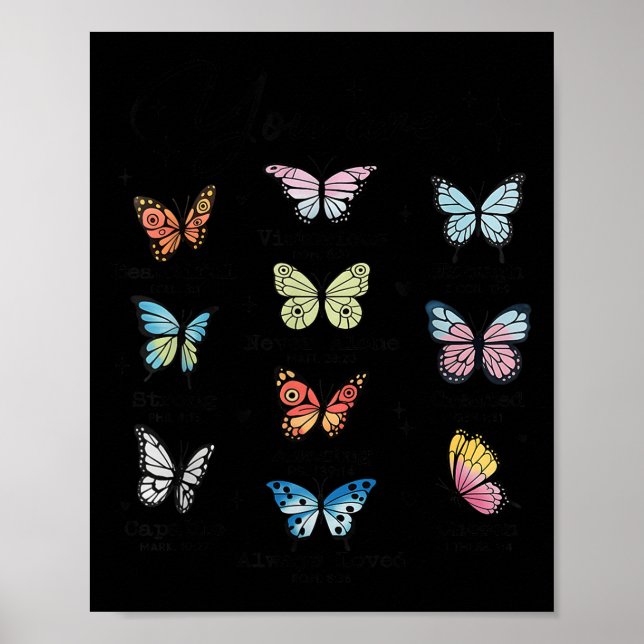 Affiche Vous êtes papillon Beau chrétien religieux Bi (Devant)