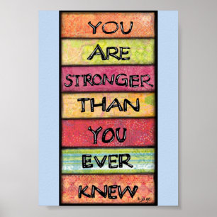 Affiche Vous êtes plus fort - Art motivationnel et inspira