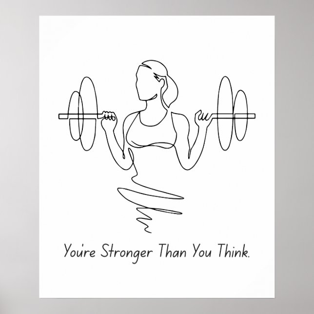 Affiche Vous êtes plus fort que vous ne pensez - Motivatio (Devant)