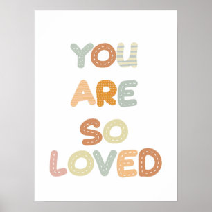 Affiche Vous êtes si aimé Rainbow Baby Nursery