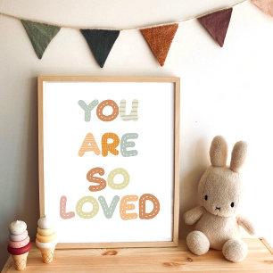 Affiche Vous êtes si aimé Rainbow Baby Nursery