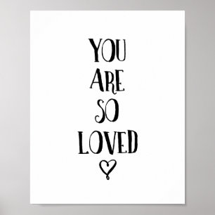 Affiche Vous Êtes Si Aimé Typographie Love Citation