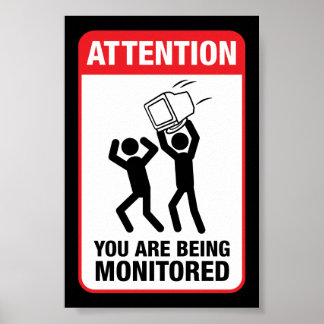 Affiche Vous Êtes Surveillé - Humour De Bureau