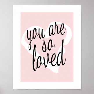 Affiche Vous êtes tellement adoré Sweet Rose Nursery Wall
