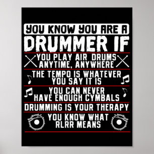 Affiche Vous Êtes Un Drummer Si Drummer Musicien