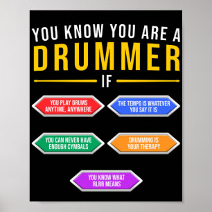 Affiche Vous Êtes Un Drummer Si Drummer Musicien