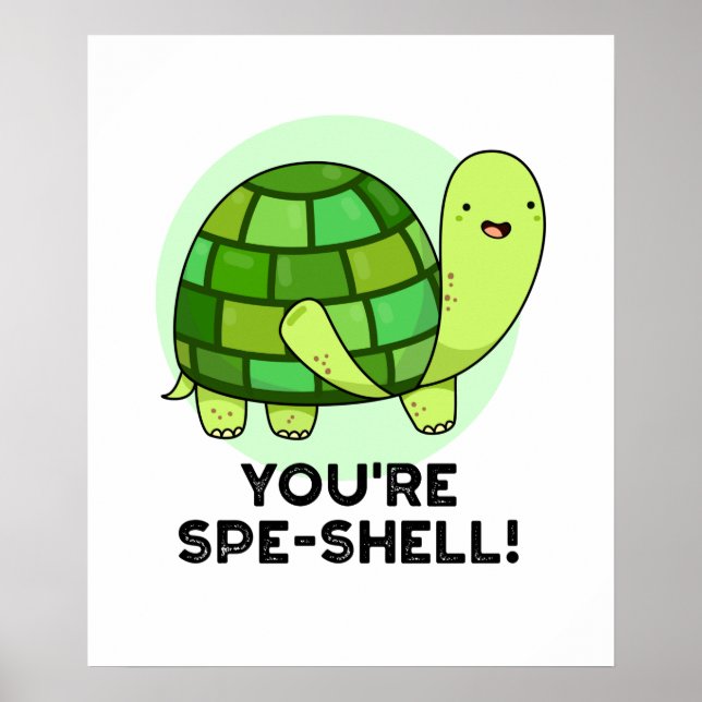 Affiche Vous êtes un jeu de tortue drôle en coquille (Devant)