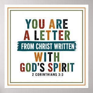 Affiche Vous êtes une lettre du Christ écrite par l'Esprit