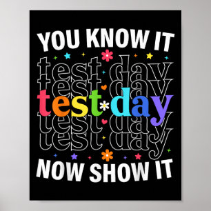 Affiche Vous le savez maintenant Montrez-le Test drôle Mot