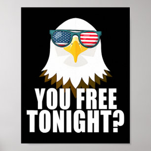 Affiche Vous Libérez Ce Soir Drapeau Américain Aigle Patri