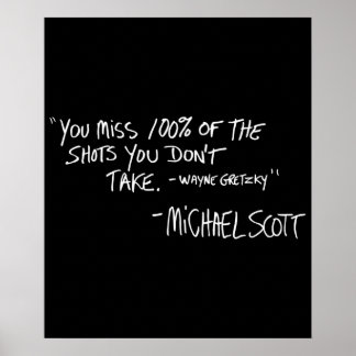 Affiche Vous manquez 100 des chaussures que vous ne prenez