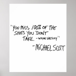 Affiche Vous manquez 100 des chaussures que vous ne prenez